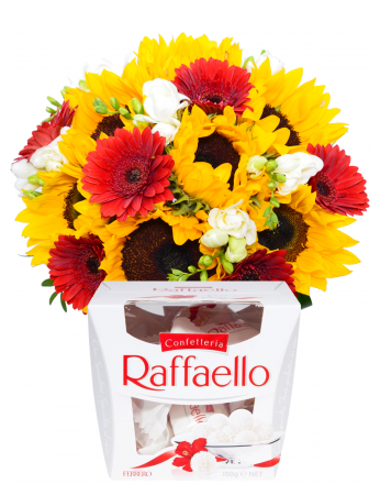 Bouquet Summer + Raffaello 150 g