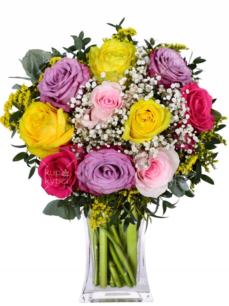 Mixed bouquet of roses - delivery of flowers