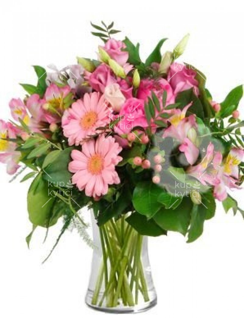 Mixed bouquet in pink tones of Emanuela