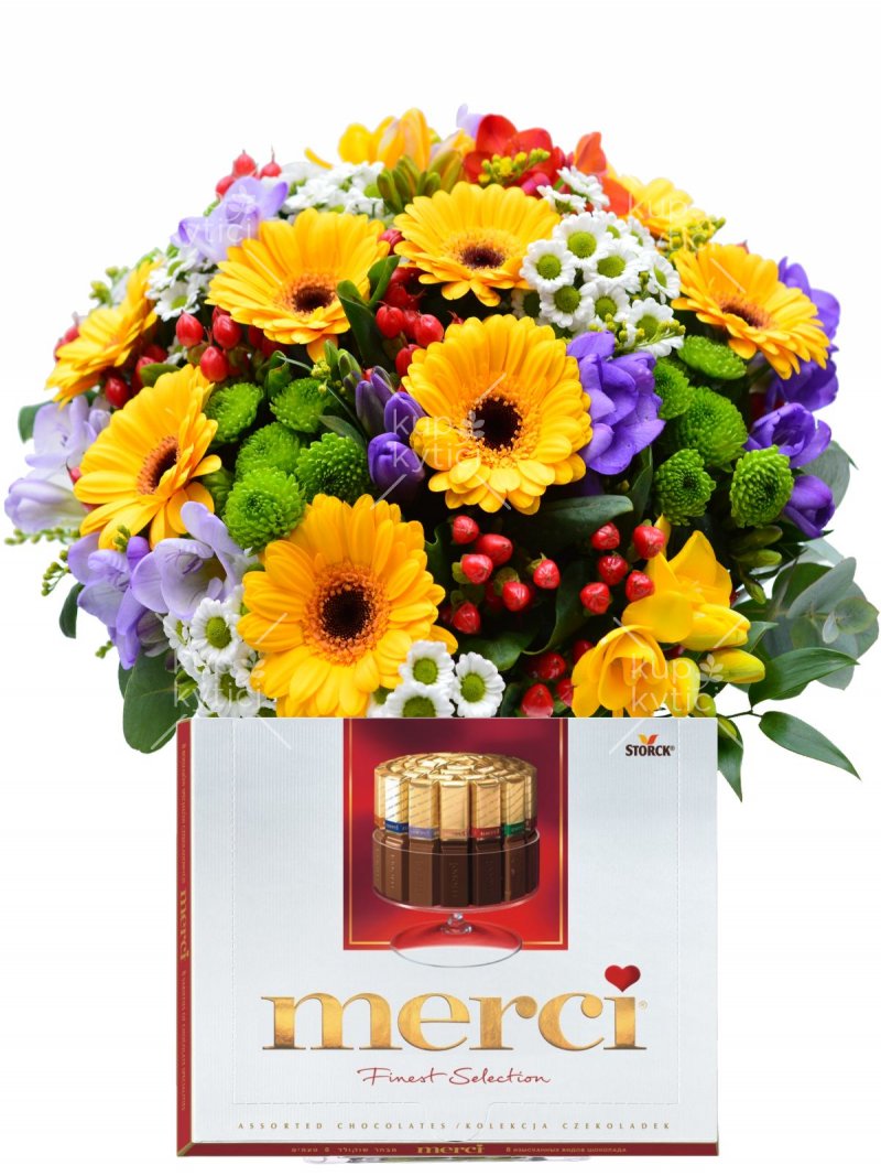 Bouquet + Merci - flower delivery