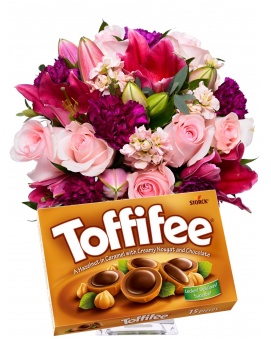 Kytica ROZA + Toffifee 125 g